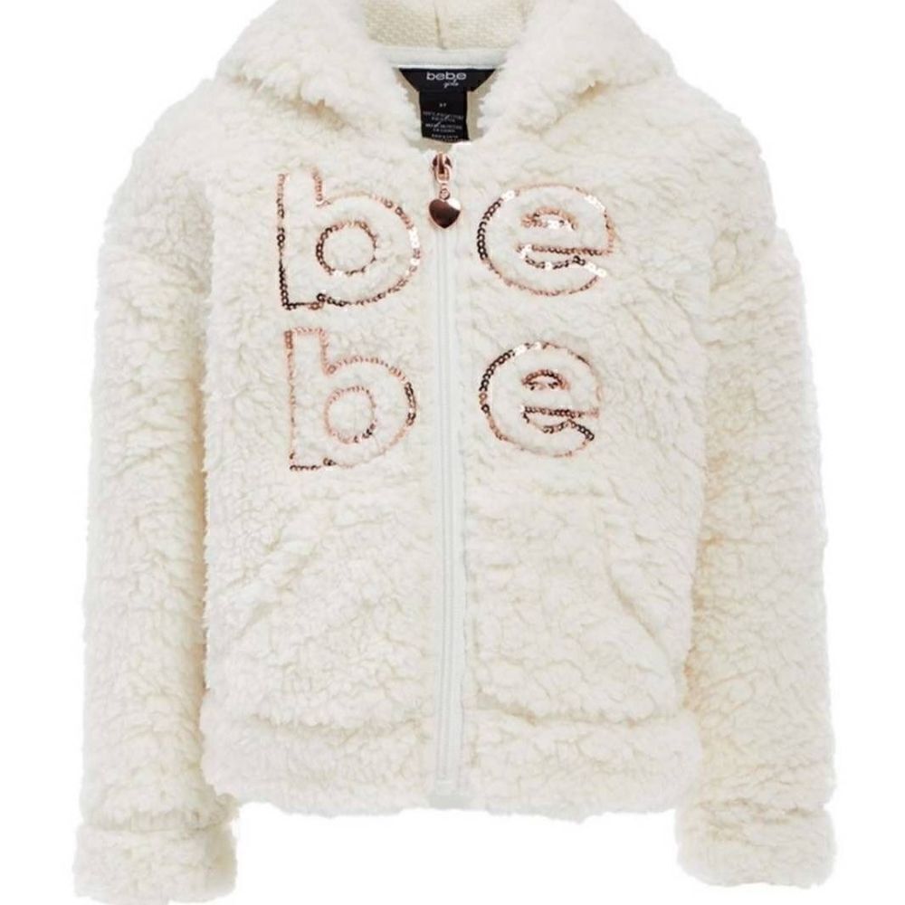 NWT BEBE GIRLS SHERPA HOODIE